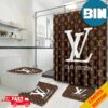 Luxury-Inspired Louis Vuitton Bathroom Set With Shower Curtain