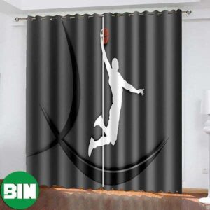 Michael Jordan Swing Chicago Bulls NBA Window Curtains