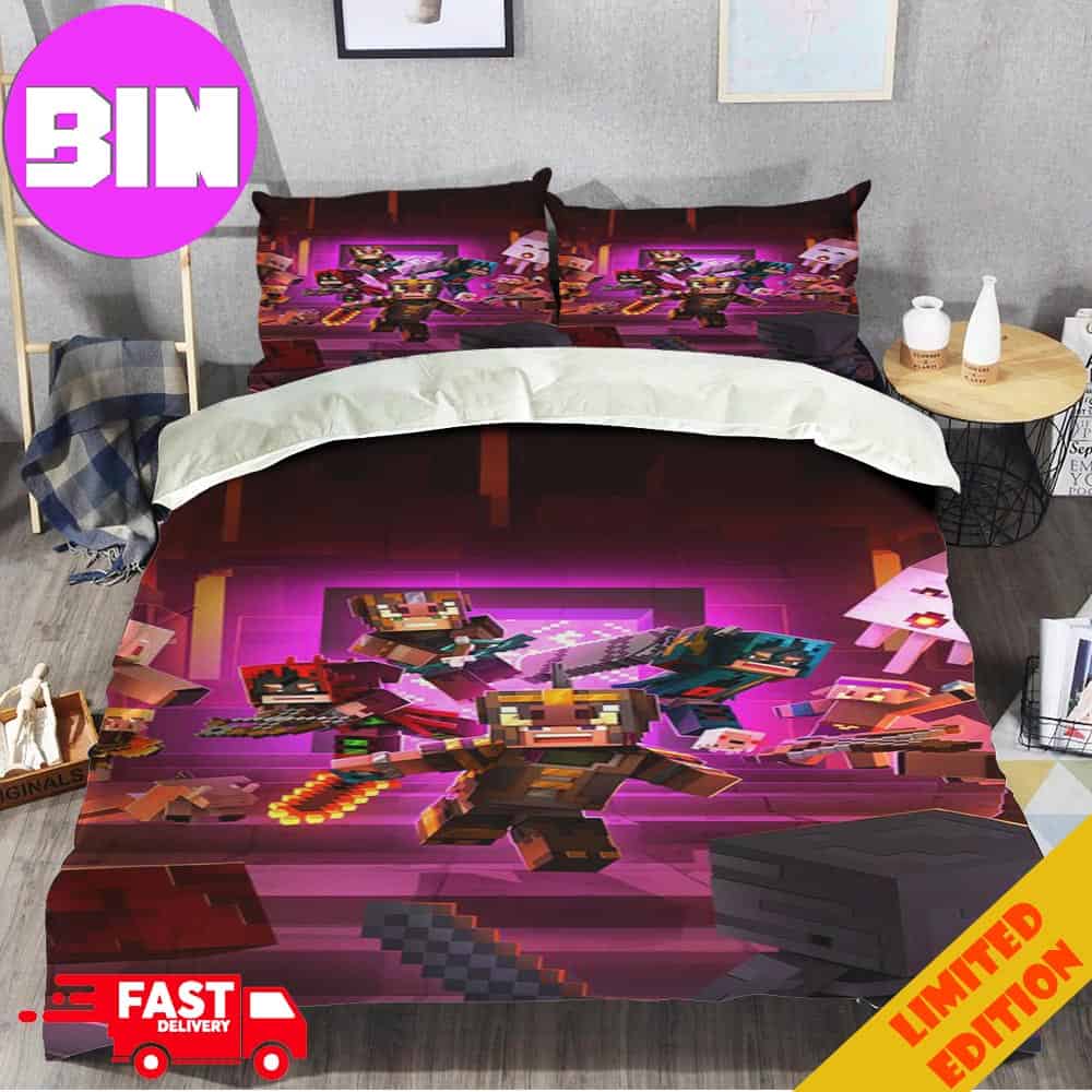 Minecraft Bedding Set Background Violet For Children Home Decor Bedroom Minecraft Bedding Set Background Violet For Children Home Decor Bedroom