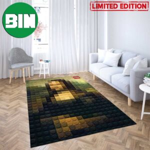 Mona Lisa Art Lego Brick Style Lego Rug Carpet Home Decor