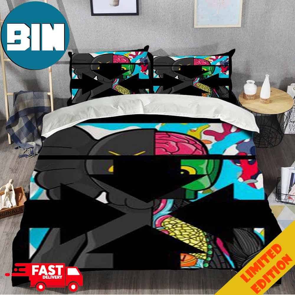 Multicolor Kaws Cartoon Characters Duvet Cover Sets Home Decor Bedding Set With Two Pillows Multicolor Kaws Cartoon Characters Duvet Cover Sets Home Decor Bedding Set With Two Pillows