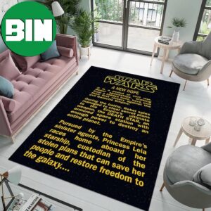 Opening Star Wars A New Hope Text Home Decor Rug Carpet