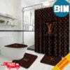 Nike Logo x Louis Vuitton Black Background Bathroom Set