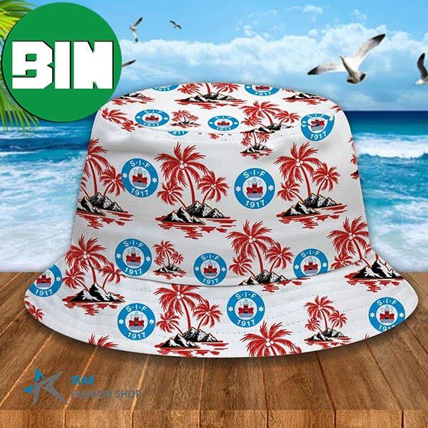 Silkeborg IF Summer Palm Tree Bucket Hat Silkeborg IF Summer Palm Tree Bucket Hat