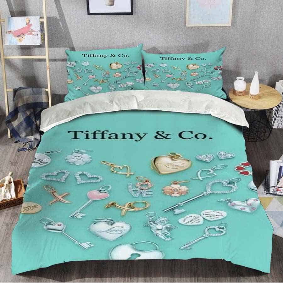 Souvenir Tiffany And Co Luxury Brand Home Decor Bedding Set And Set Pillow Cases Souvenir Tiffany And Co Luxury Brand Home Decor Bedding Set And Set Pillow Cases