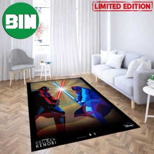Star Wars Art Obi-Wan Kenobi vs Darth Vader Home Decor Rug Carpet