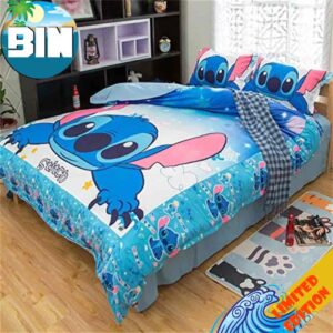 Stitch Bedding Set Queen Cute Disney Bed Set