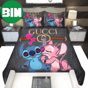 Stitch Lover Bedroom Duvet Cover Luxury Gucci Bedding Set