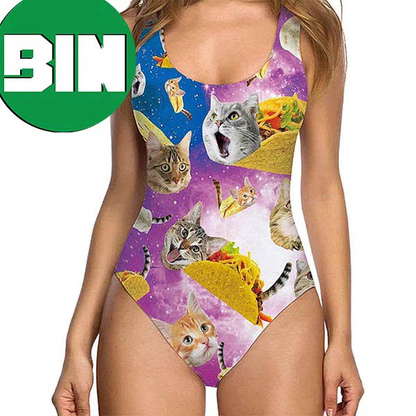 Taco Cat Ugly One Piece Funny Summer Swimsuit-Bikini Taco Cat Ugly One Piece Funny Summer Swimsuit-Bikini
