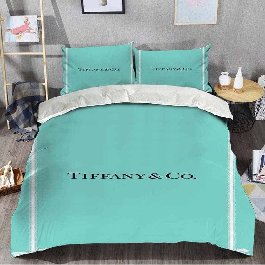 Text Logo Tiffany And Co Luxury Brand Home Decoration Bedding Set Text Logo Tiffany And Co Luxury Brand Home Decoration Bedding Set