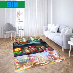 The Mario Movie and Mario Odyssey Concept Artwork Rug