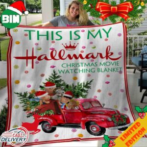 This Is My Hallmark Christmas 2023 Movies Watching Snoopy And Friends Fleece Blanket
