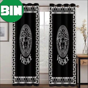 Versace Hot Black Luxury 2023 Home Decor Window Curtains