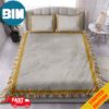 Versace Words Text Luxury Fashion Pink Background Home Decor Bedding Set