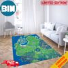 Video Game Fortnite Mini Map Living Room Rug Home Decoration