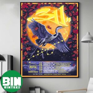 311 Band Fall Tour 2026 With Special BEACH WEATHER And Tunnel Vision For September To November Poster Canvas