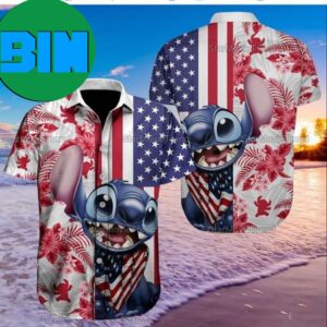 4th Of July Independence Day American Stitch Cartoon Lilo And Stitch Hawaiian Shirt