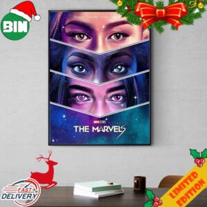 A Cosmic Trio The Marvels Carol Danver x Monica Rambeau x Kamala Khan Eyes Poster Canvas