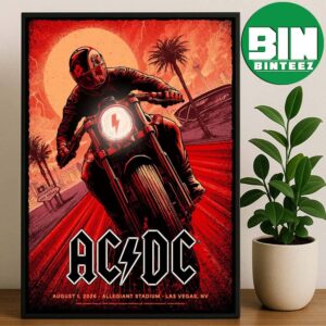 ACDC Nevada Power Up Tour 2026 Show Live Poster For Allegiant Stadium In Las Vegas On August 1 2026 Home Decor Poster Canvas