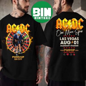 ACDC Nevada Power Up Tour 2026 Show Tee For Allegiant Stadium In Las Vegas On August 1 2026 Two Sided T-Shirt