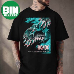 ACDC Vancouver BC Tonight Concert Poster For August 13 2026 At BC Place In Canada Power Up Tour Unisex T-Shirt
