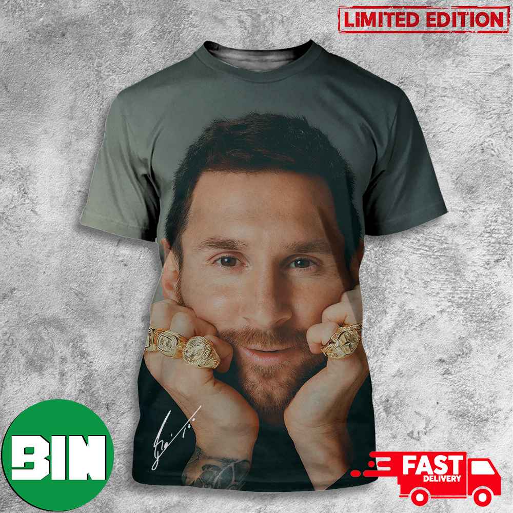 Adidas x Lionel Messi Celebrating His 8th Career Ballon d’Or 2023 Congratulations All Over Print T-Shirt Adidas x Lionel Messi Celebrating His 8th Career Ballon d’Or 2023 Congratulations All Over Print T-Shirt
