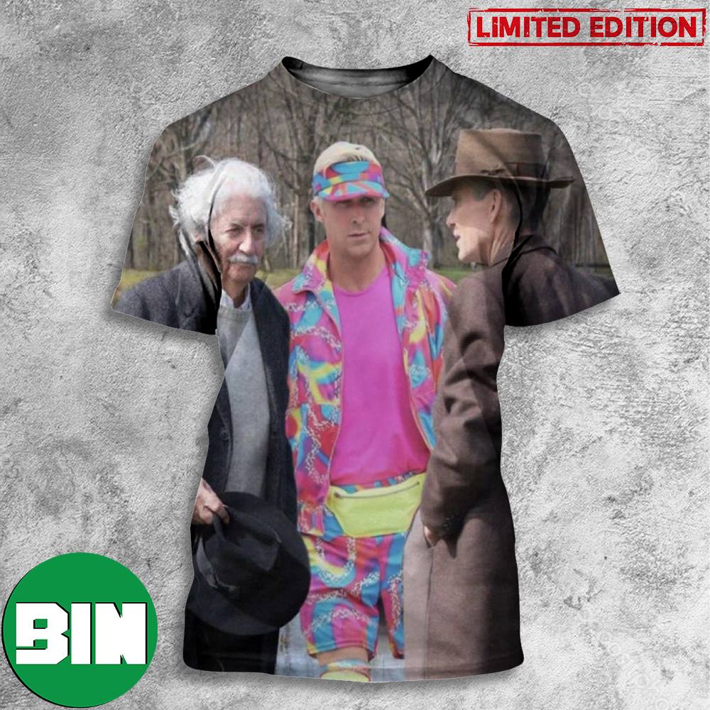 Albert Einstein x Oppenheimer x Ken Barbie Funny Barbenheimer 3D T-Shirt Albert Einstein x Oppenheimer x Ken Barbie Funny Barbenheimer 3D T-Shirt