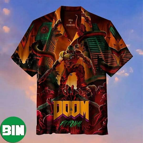 Amazing Doom Eternal Game Summer Hawaiian Shirt Amazing Doom Eternal Game Summer Hawaiian Shirt
