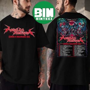 Angelus Apatrida Summer of Malevolence 2026 Tour Dates List For May 27 In Coliseum To September 12 In Kalikenyo Rock Two Sided T-Shirt