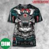 Atlanta Falcons x Atlanta Braves x Atlanta Hawks x Atlanta United FC Art By Eric Poole All Over Print T-Shirt