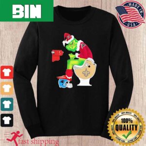 Atlanta Falcons Shit On Toilet New Orleans Saint And Other Teams Funny Christmas 2023 T-Shirt