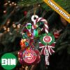 Atlanta Braves MLB Custom Name Grinch Candy Cane Tree Decorations Xmas 2023 Gift Christmas Ornament