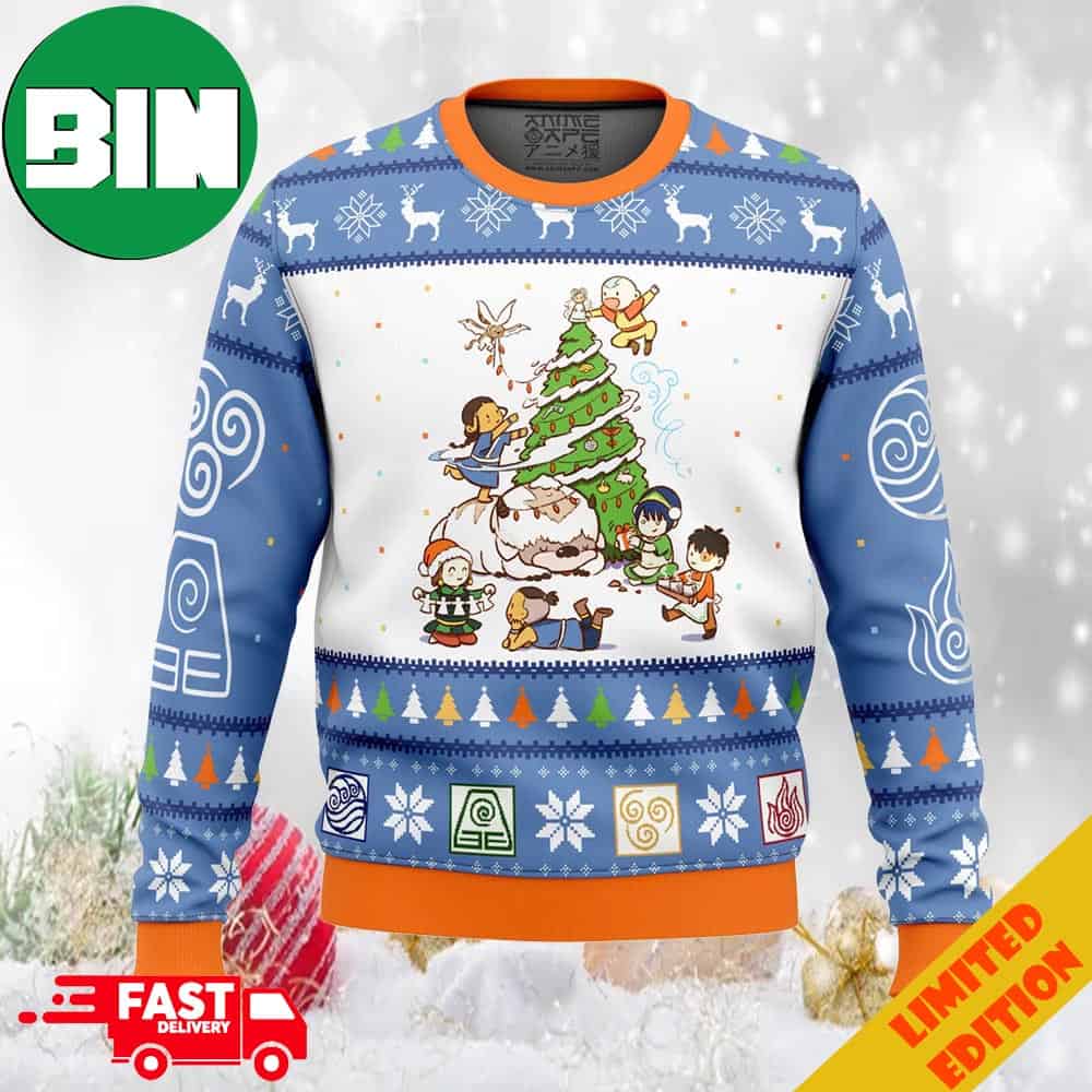 Avatar the Last Airbender Christmas Time Ugly Christmas Sweater Anime Ape 2023 For Men And Women Avatar the Last Airbender Christmas Time Ugly Christmas Sweater Anime Ape 2023 For Men And Women