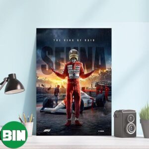 Ayrton Senna Edition The King Of Rain F1 Canvas-Poster