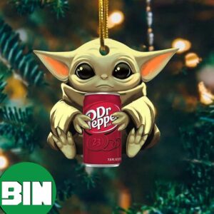 Baby Yoda Hug Dr Pepper Ultra For Beer Lovers 2023 Christmas Star Wars Gift Ornament