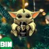 Baby Yoda Hug Macallan For Whiskey Lovers 2023 Christmas Star Wars Gift Ornament