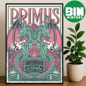 Band Primus Tonight Poster Live In Ljubljana Slovenia At Krizanke On August 3 2026 Home Decor Poster Canvas