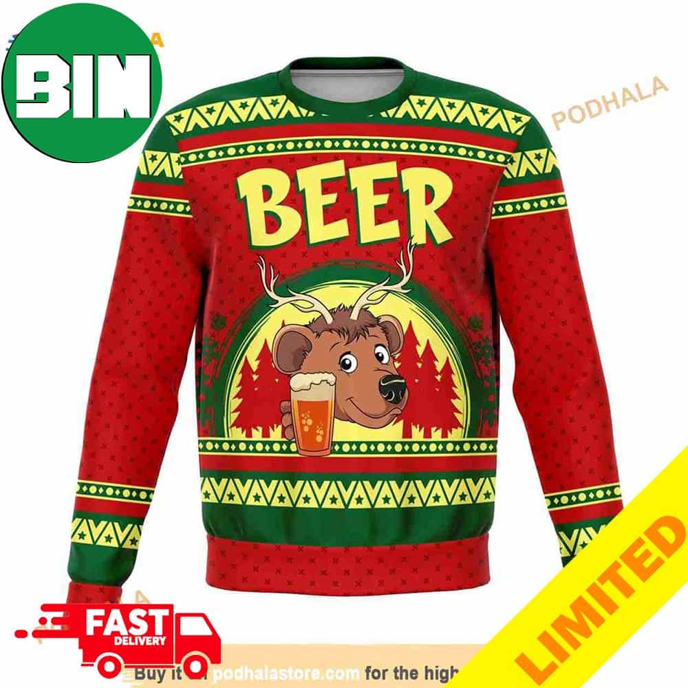 Beer Deer Unisex Xmas Funny 2023 Holiday Custom And Personalized Idea Christmas Ugly Sweater Beer Deer Unisex Xmas Funny 2023 Holiday Custom And Personalized Idea Christmas Ugly Sweater