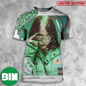 Billie Eilish Poster 28-69 I Hate Smiling 3D T-Shirt