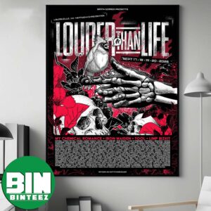 Bird In The Hand Poster Louder Than Life 2026 For Louisville Kentucky On September 17 To September 20 Poster Canvas