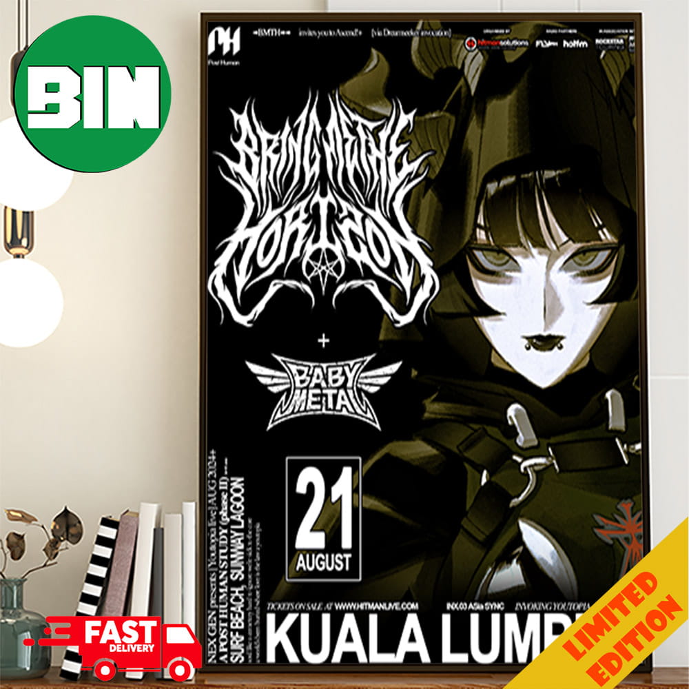 Bring Me The Horizon Malaysia Invoking Youtopia August 24 2024 Kuala Lumpur Limited Poster Edition With Baby Metal Poster Canvas Bring Me The Horizon Malaysia Invoking Youtopia August 24 2024 Kuala Lumpur Limited Poster Edition With Baby Metal Poster Canvas