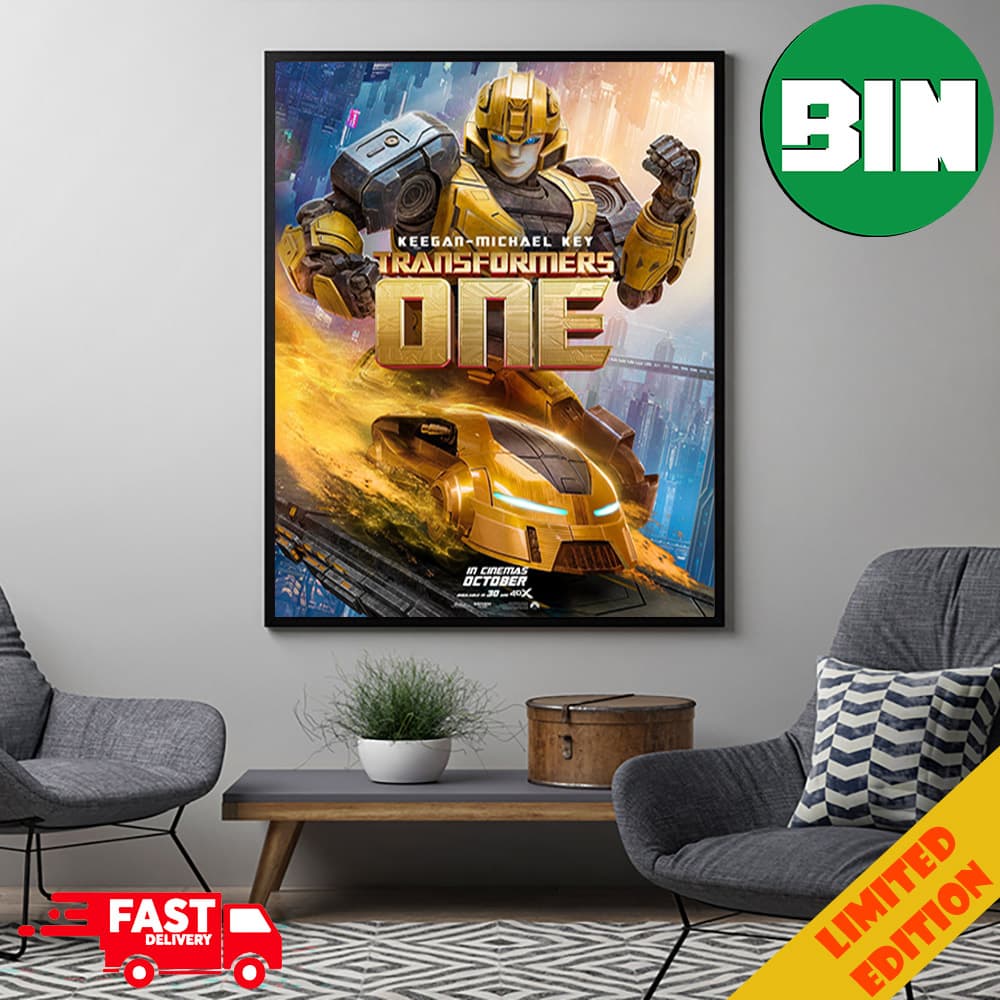 Bumblebee Keegan-Michael Key Transformers One Movie Poster Poster Canvas Bumblebee Keegan-Michael Key Transformers One Movie Poster Poster Canvas