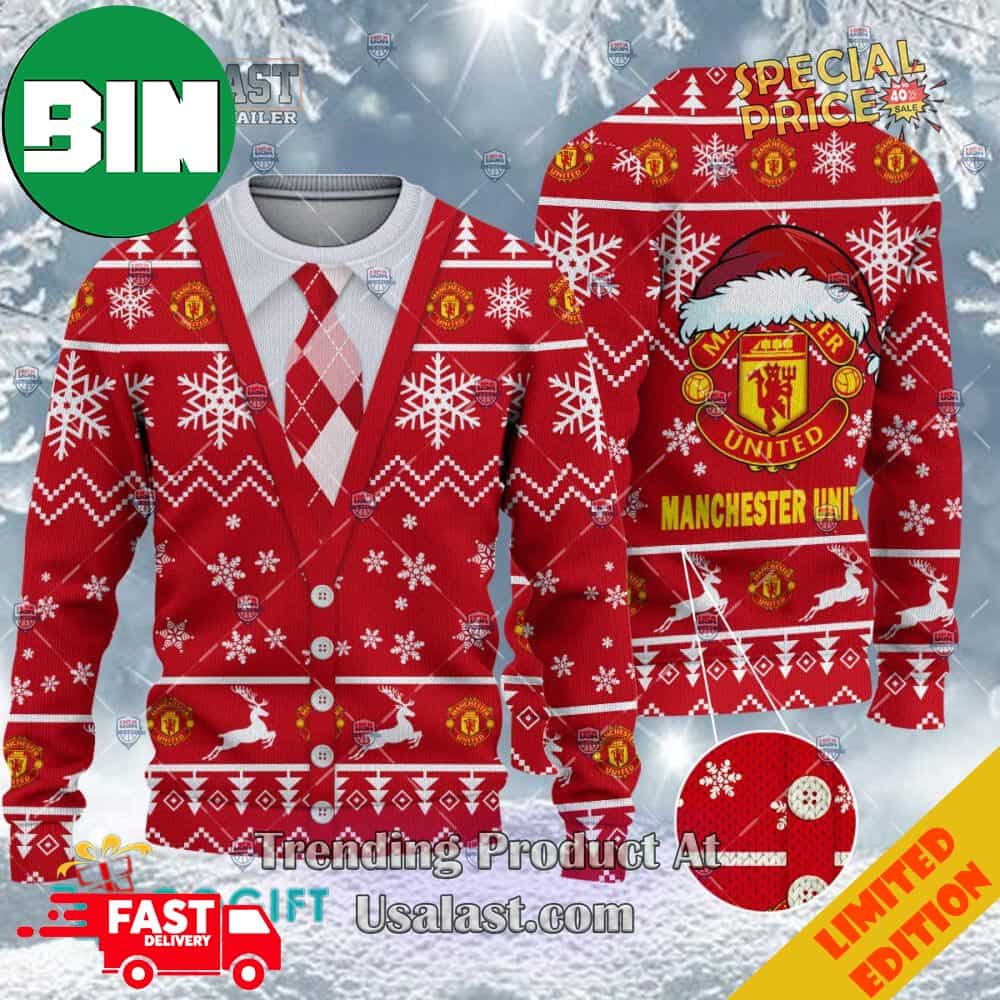 Christmas 2023 Manchester United FC Cardigan Ugly Sweater For Men And Women Christmas 2023 Manchester United FC Cardigan Ugly Sweater For Men And Women