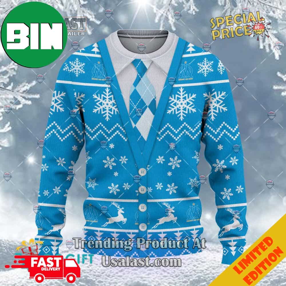 Christmas 2023 Olympique de Marseille Ligue 1 Cardigan Ugly Christmas Sweater For Men And Women Christmas 2023 Olympique de Marseille Ligue 1 Cardigan Ugly Christmas Sweater For Men And Women