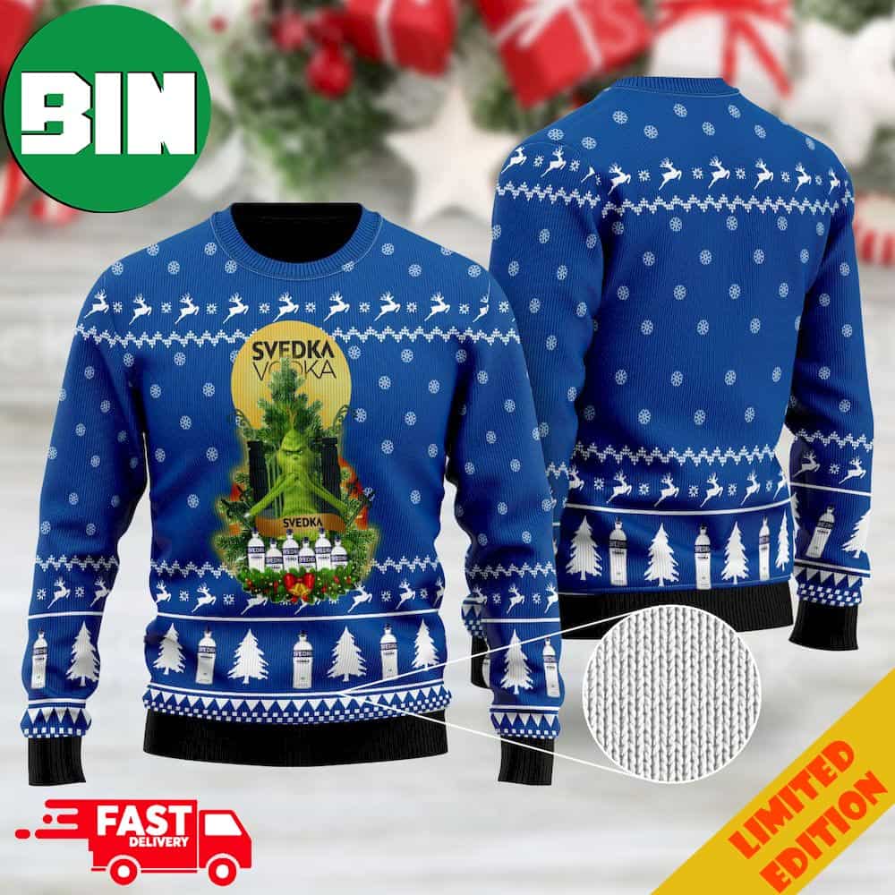 Christmas 2023 Svedka Vodka Grinch Snowflake Ugly Christmas Sweater For Men And Women Christmas 2023 Svedka Vodka Grinch Snowflake Ugly Christmas Sweater For Men And Women