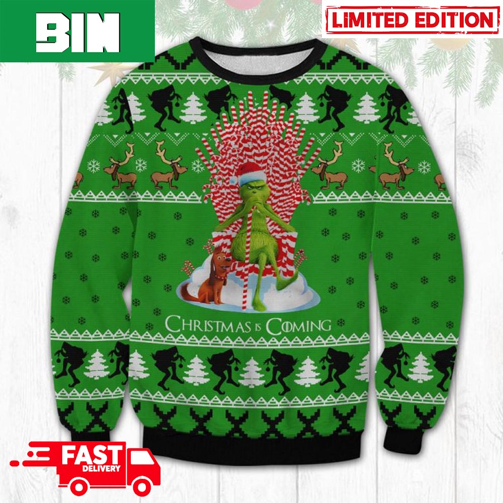 Christmas Coming Grinch Ugly Christmas Sweater Christmas Coming Grinch Ugly Christmas Sweater