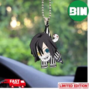Cute Anime Demon Slayer Obanai Iguro Car Ornament Christmas Gift For Fans Xmas Tree Decorations