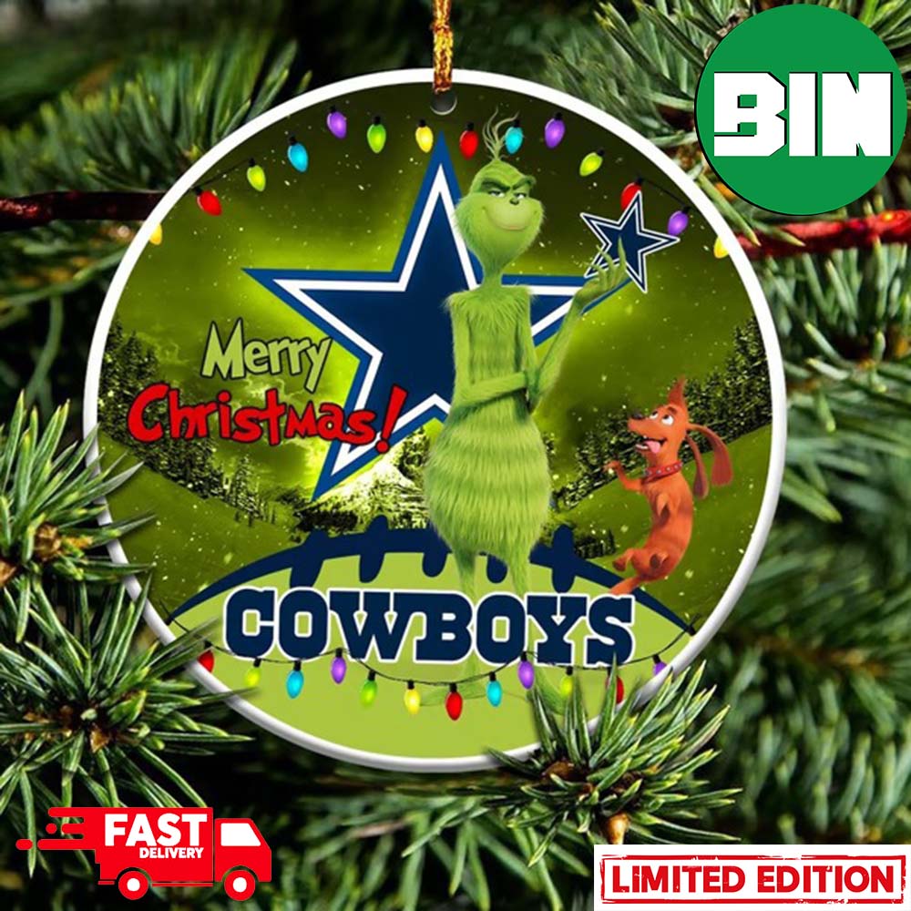 Dallas Cowboys NFL Funny Grinch Christmas Ornament Dallas Cowboys NFL Funny Grinch Christmas Ornament