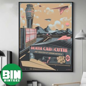 Death Cab For Cutie at The Theater at Virgin Hotels in Las Vegas Nevada August 6 2026 Tour Poster Music Room Decor Concert Souvenir