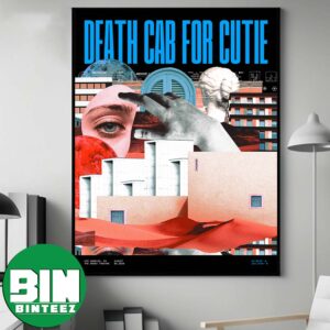 Death Cab for Cutie Show Poster At The Greek Theatre In Los Angeles California Night 2 On August 3 Built You A Tower World Tour 2026 Poster Framed Canvas